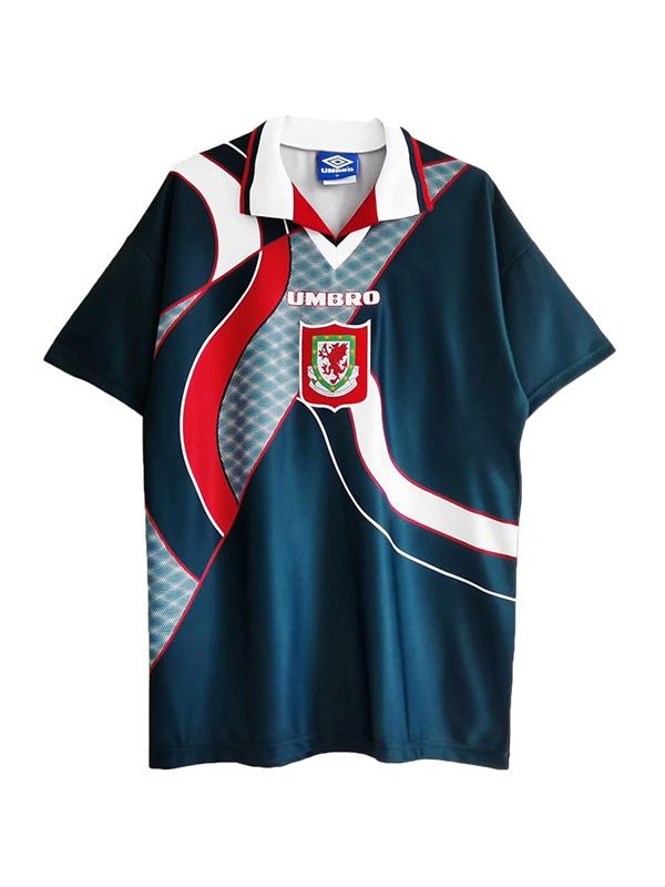 Wales maglia da calcio retrò da trasferta del Galles maillot match seconda maglia da calcio sportiva da uomo 1994-1995